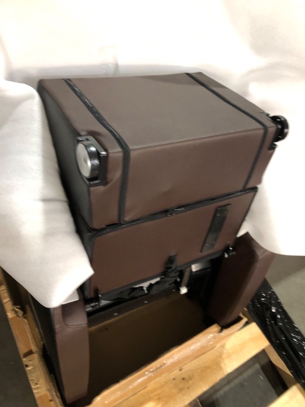 Photo 1 of ***PICK UP TRUCK/ TRAILER PICK UP ONLY*** Real Relax Massage Chair Favor-06, Full Body Zero Gravity SL-Track Shiatsu Massage Recliner Chair with APP Control, Brown
