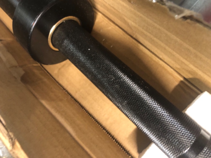 Photo 9 of ***USED - DAMAGED - SCUFFED AND SCRAPED - SEE PICTURES***
CAP Barbell 2' Olympic Solid 5 ft Bar, Bronze Bushings, Black (New Version) (OBIS-60B-3)