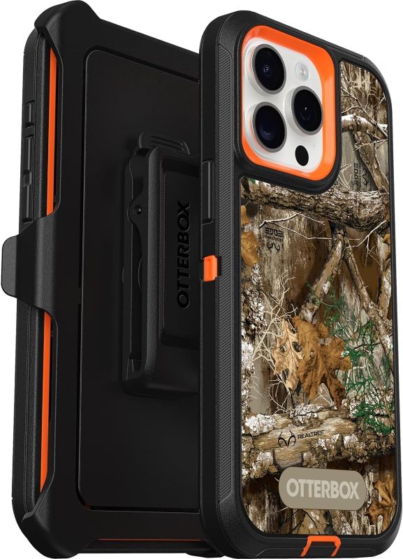 Photo 1 of (READ FULL POST) OtterBox iPhone 15 Pro Max (Only) - Defender Series Case - Realtree Edge (Camo) - Screenless - Rugged & Durable - with Port Protection - Holster Clip Includes - Microbial Defense Protection
