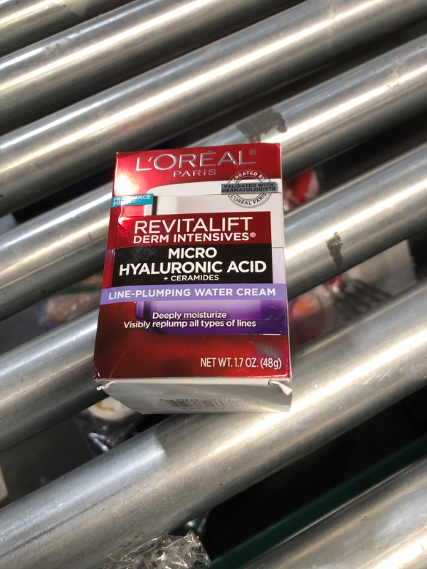 Photo 2 of ***NON REFUNDABLE***L'Oreal Paris Revitalift Moisturizer, Hyaluronic Acid Water Cream with Ceramides, Deeply Hydrating, Fragrance Free 1.7 oz + Serum Sample