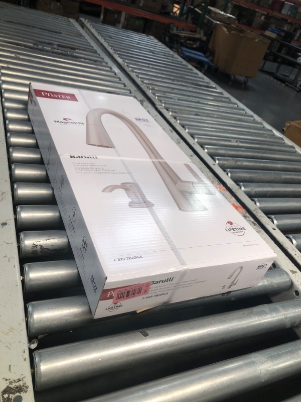 Photo 2 of ***FACTORY SEALED*** Pfister Barulli Kitchen Faucet with Pull Down Sprayer and Soap Dispenser, Single Handle, High Arc, Spot Defense Stainless Steel Finish, F5297BARGS