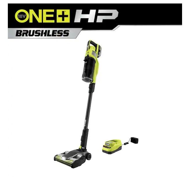 Photo 1 of ***USED - MISSING PARTS - UNTESTED - SEE COMMENTS***
RYOBI ONE+ HP 18V Brushless Cordless Pet Stick Vac with Kit with Dual-Roller, 4.0 Ah HIGH PERFORMANCE Battery, and Charger