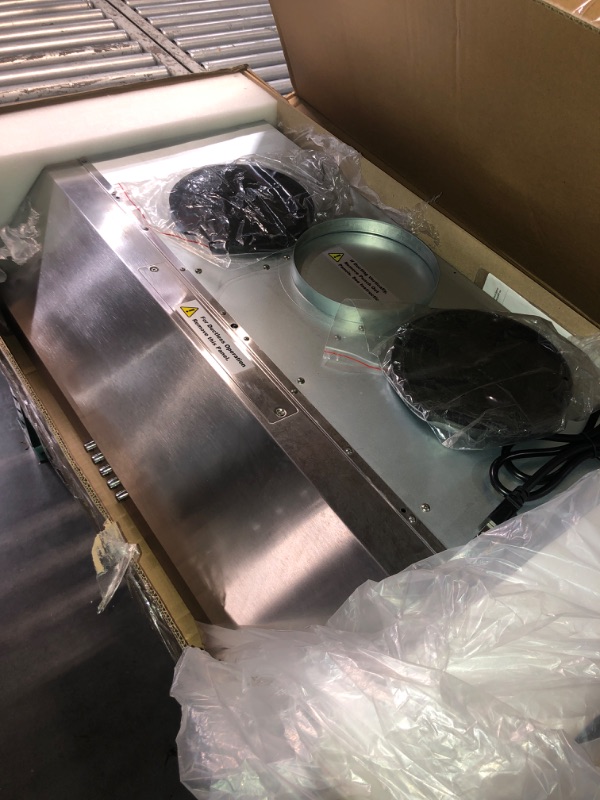 Photo 2 of (READ FULL POST) Sarela 36 in. W x 7 in. H 500CFM Convertible Under Cabinet Range Hood in Stainless Steel with LED Lights and Filter