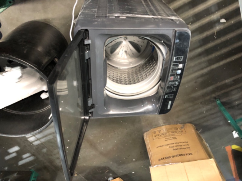 Photo 6 of ***HEAVILY USED AND DIRTY - POWERS ON - UNABLE TO TEST FURTHER - NO PACKAGING - LIKELY MISSING PARTS - SEE PICTURES***
25 lbs Portable Washing Machine LED Display Full Automatic Washing Machine 10 Programs & 8 Water Levels, Come with a Glass Cover, Drain 