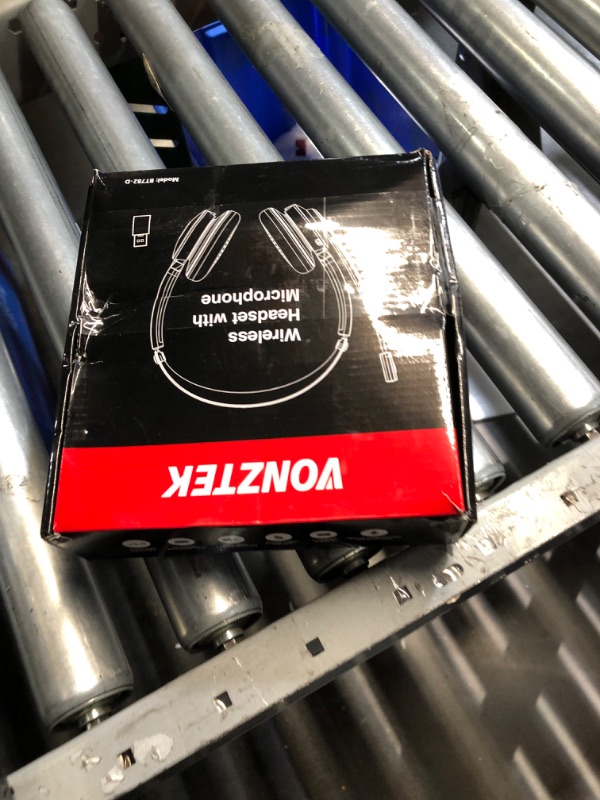 Photo 2 of (MISSING ADAPTER ) Bluetooth Headset with Microphone, Wireless Headset with AI Noise Canceling, V5.0 On Ear Headphone with USB Dongle & Mute Button Handsfree 26hrs for PC/Laptop/Smartphone/Tablet/Meeting/Class