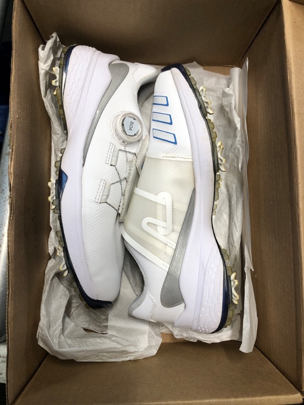 Photo 2 of **(READ FULL POST)** adidas Women's ZG23 BOA Golf Shoes, Footwear White/Blue Fusion Metallic/Silver Metallic, 6