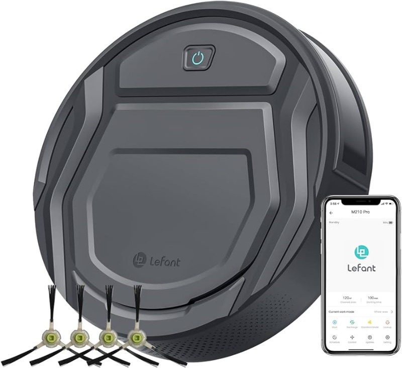 Photo 1 of ***HEAVILY USED AND DIRTY - UNABLE TO TEST - SEE PICTURES***
Lefant Robot Vacuum Cleaner, 6 Cleaning Modes, Schedule Time, WiFi/APP/Alexa (M210 Pro)