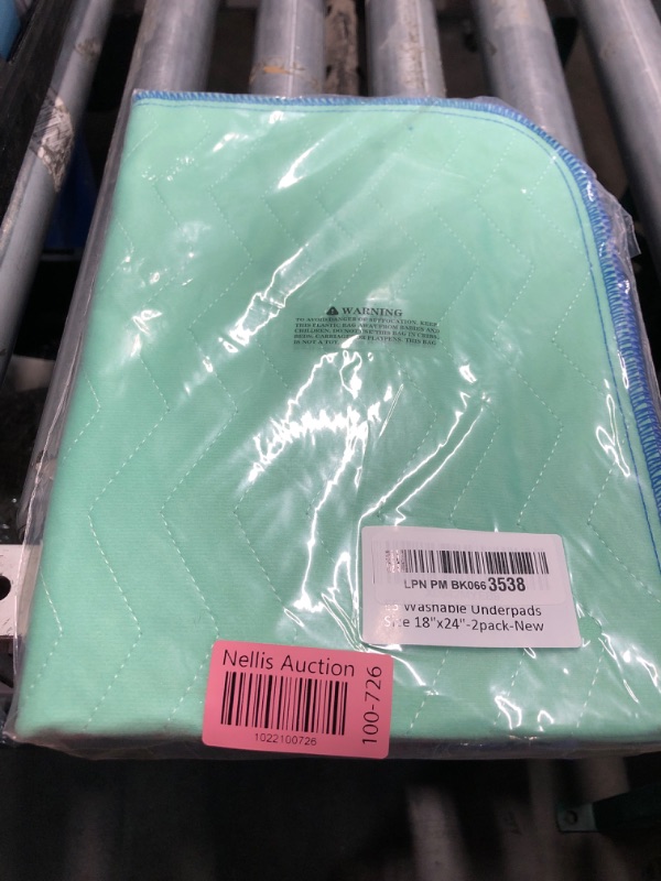 Photo 2 of **APPEARS UNUSED - ONE MISSING**
IMPROVIA Washable Bed Pads Heavy Absorbency Reusable Incontinence Pads, 18" x 24” 3-Pack