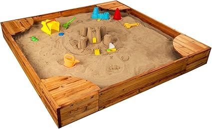 Photo 1 of ***USED - LIKELY MISSING PARTS - UNABLE TO VERIFY FUNCTIONALITY***
KidKraft Wooden Backyard Sandbox with Built-in Corner Seating and Mesh Cover, Kid's Outdoor Furniture, Honey, Gift for Ages 2-8