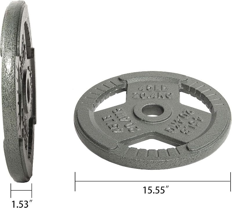 Photo 3 of (READ FULL POST) Sporzon! Cast Iron Plate Weight Plate for Strength Training, 45LB