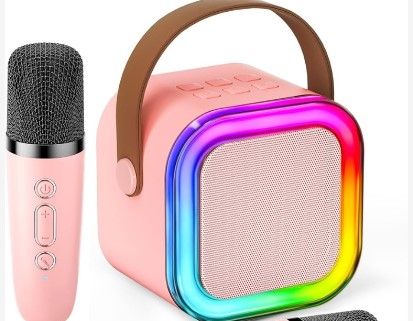 Photo 1 of **ONLY ONE MICROPHONE**IROO Karaoke Machine for Kids, Mini Portable Bluetooth Speaker with 1 Wireless Microphones,Gifts for Girls 3-12 Year Old Birthday Family Home Party(Pinkcolor)
