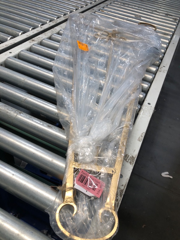 Photo 1 of Deco 79 Metal Scroll Large Free Standing Adjustable Display Stand Easel with Chain Support, 22" x 21" x 46", Gold Gold 22" x 21" x 46"