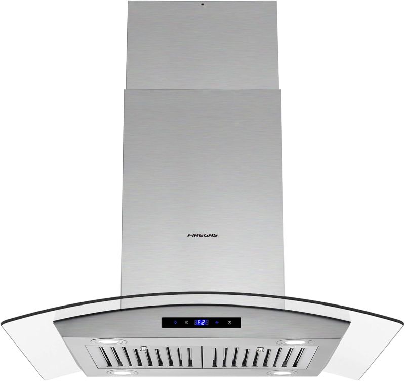 Photo 1 of **SEE NOTES // SIMILAR TO STOCK PHOTO** 30 in. Convertible Kitchen Island Mount Range Hood in Stainless Steel with Touch Control and Carbon Filter
