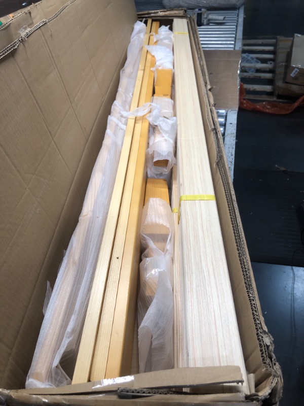 Photo 1 of ***USED - LIKELY MISSING PARTS - UNABLE TO VERIFY FUNCTIONALITY***
ZINUS Moiz Deluxe Wood Platform Bed Frame, Wood Slat Support, No Box Spring Needed, Easy Assembly, Natural, King
