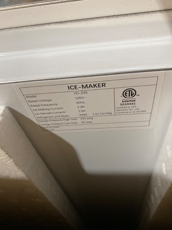 Photo 3 of **Parts Only** Commercial Ice Maker Machine 130LBS/24H with 35LBS Storage Bin