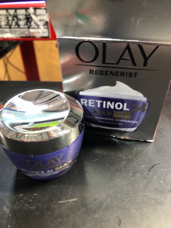 Photo 2 of ***(EXP: )NONREFUNDABLE***
Olay Retinol 24 Max Moisturizer, Retinol Hydrating Night Face Cream, Non Greasy, Fragrance-Free 1.7 oz