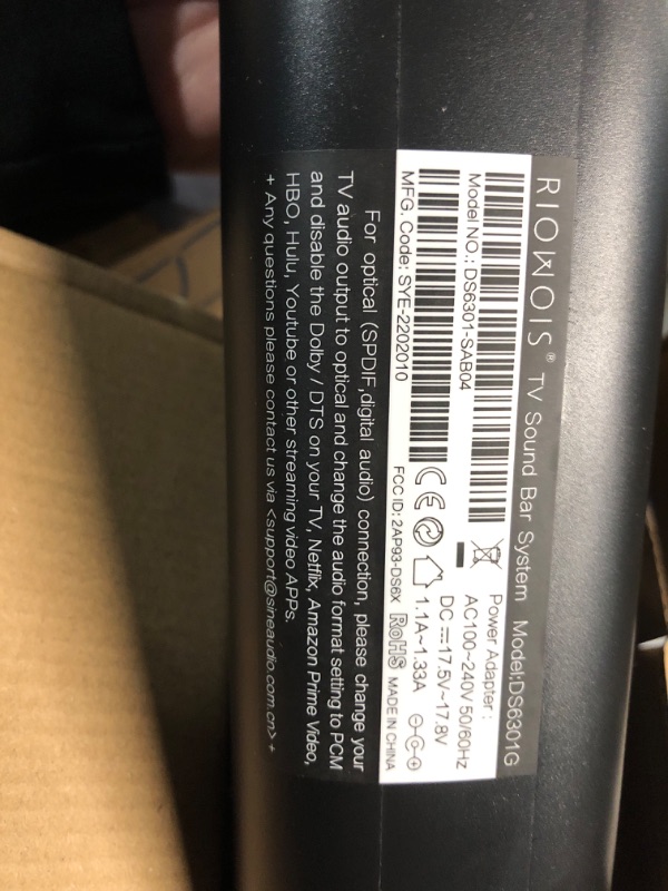 Photo 1 of *USED NOT TESTED*Sound Bar for Smart TV, Soundbar TV Speakers with Customized Bass Reflector, Compact Design and Easy Set up, Home Audio Surround Sound System for TV PC Projector, Wall Mountable