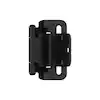 Photo 1 of  Matte Black 3/8 in (10 mm) Inset Self Closing, Partial Wrap Cabinet Hinge (2-Pack) 4 Tota