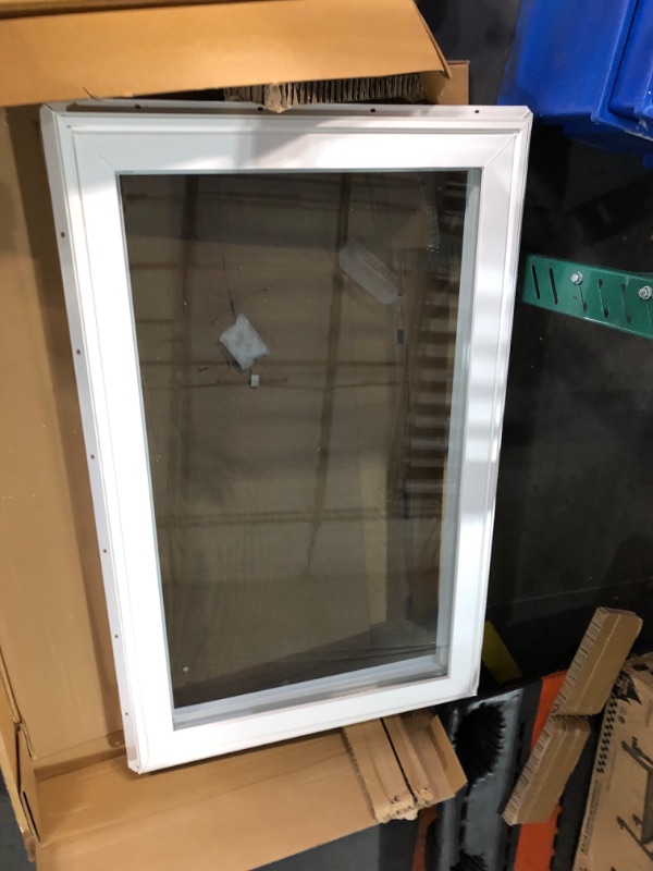 Photo 4 of ***UNABLE TO IDENTIFY EXACT ITEM - SEE COMMENTS***
48" x 30" Window with Screen Door, Metal, White Frame