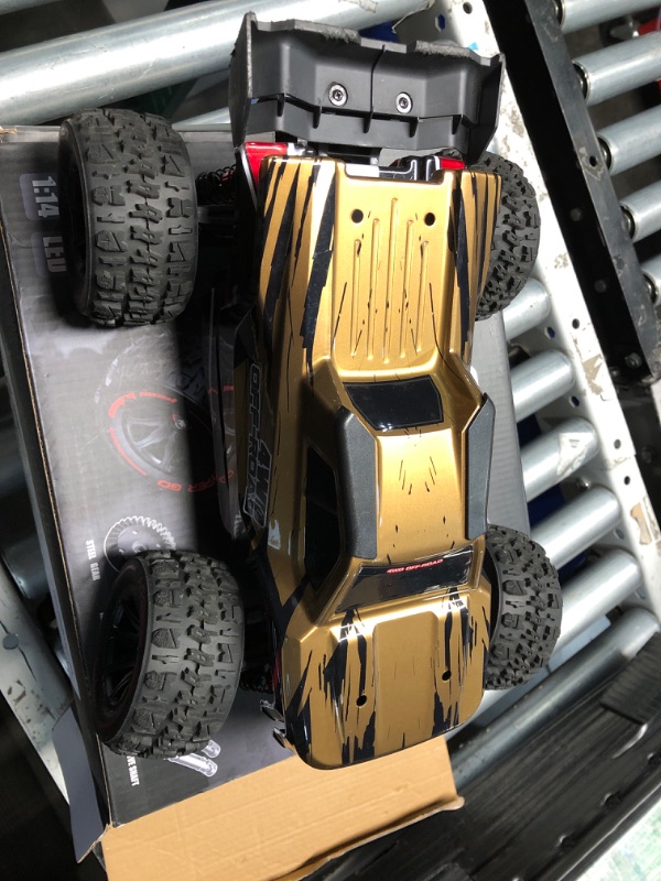 Photo 1 of ***MISSING PIECES SEE NOTES***
HYPER GO H14BM 1/14 Brushless RC Cars for Adults Fast 50 mph, RC Trucks 4wd Offroad Waterproof, Electric Powered High Speed RC Car, Scary Fast Extreme RC Truggy with 3S Battery for Snow Sand