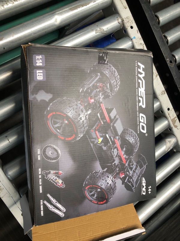 Photo 2 of ***MISSING PIECES SEE NOTES***
HYPER GO H14BM 1/14 Brushless RC Cars for Adults Fast 50 mph, RC Trucks 4wd Offroad Waterproof, Electric Powered High Speed RC Car, Scary Fast Extreme RC Truggy with 3S Battery for Snow Sand