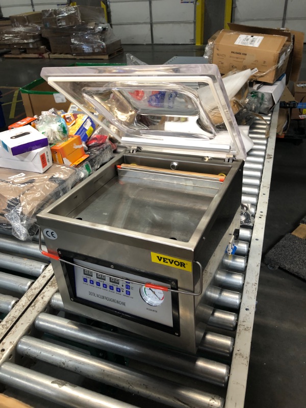 Photo 4 of ***USED - COVERED IN SCRATCHES - POWERS ON - UNABLE TO TEST FURTHER - LIKELY MISSING PARTS - SEE PICTURES***
VEVOR Chamber Vacuum Sealer DZ-260C Kitchen Food Chamber Vacuum Sealer, 110V Packaging Machine Sealer for Food Saver, Home, Commercial Using