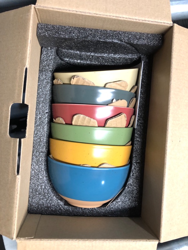 Photo 1 of Mora Ceramic Artisan Matte Small Dessert Bowls - 16oz, Set of 6 - Microwave, Oven and Dishwasher Safe, For Rice, Ice Cream, Soup, Snacks, Cereal, Chili, Side Dishes etc - Microwavable Kitchen Bowl
