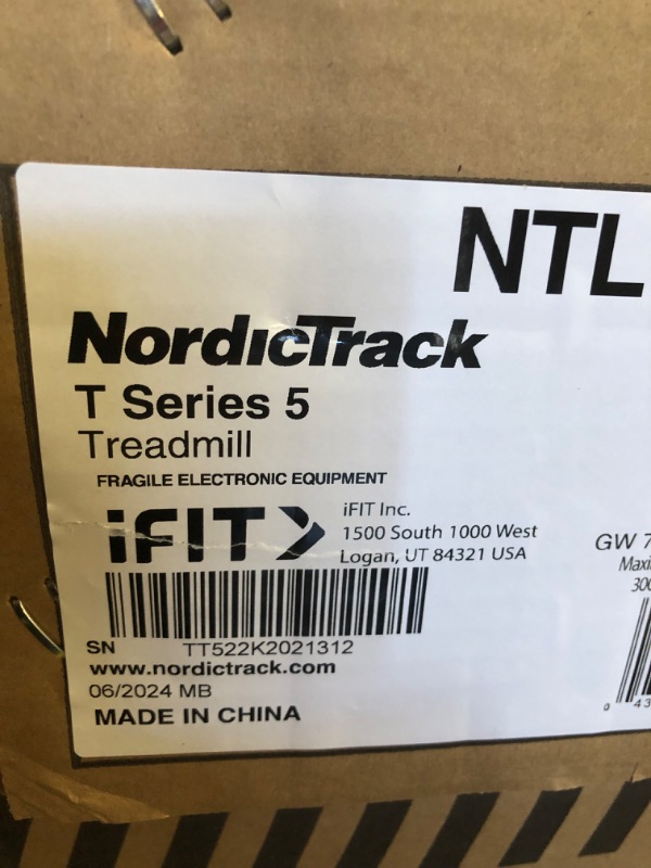 Photo 3 of **FACTORY SEALED**
NordicTrack T Series 5: Perfect Treadmills for Home Use, Walking or Running Treadmill with Incline, Bluetooth Enabled, 300 lbs User Capacity
