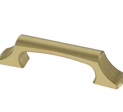 Photo 1 of **12 PIECES**
Brainerd Textured Archways 3-in (76Mm) Center to Center Brushed Brass Arch Handle Drawer Pulls
