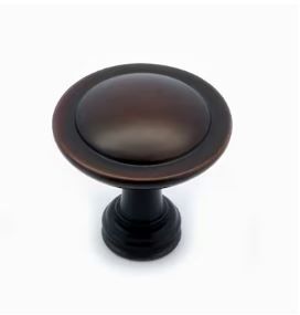 Photo 1 of **10 PIECES**
allen + roth 1-1/4-in Aged Bronze Round Transitional Cabinet Knob