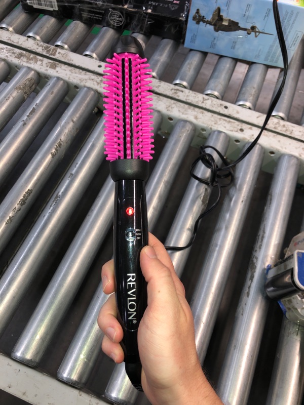 Photo 2 of (READ FULL POST) REVLON Silicone Bristle Heated Hair Styling Brush, Black, 1 inch barrel