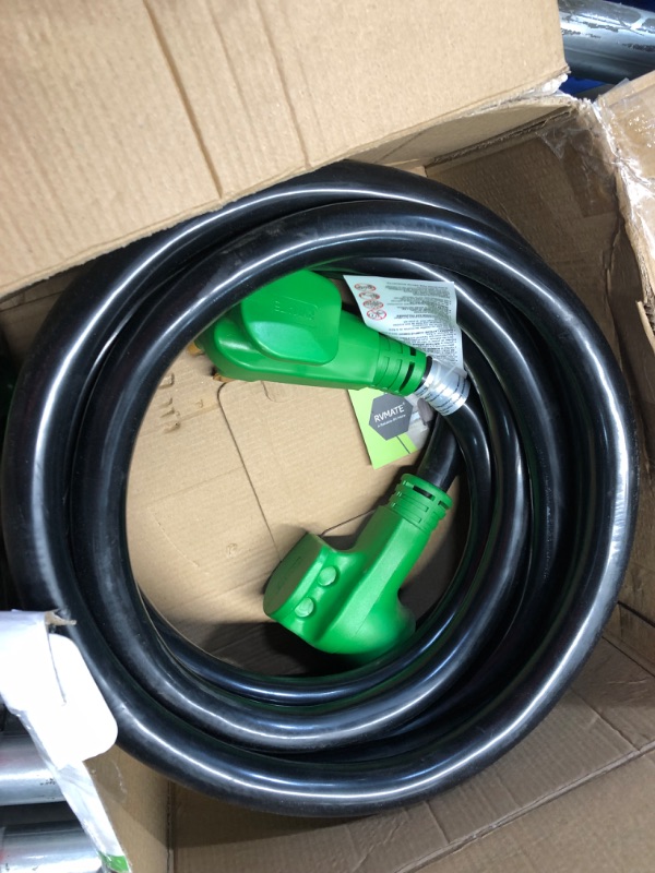 Photo 3 of ***USED - UNABLE TO TEST***
RVMATE 50 Amp 25 Feet RV/EV Extension Cord, Easy Plug in Handle, 14-50P to 14-50R with LED Indicator, ETL Listed, Come w/Storage Bag and Plastic Strap