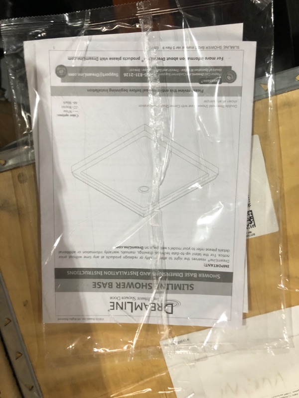 Photo 4 of ***USED - SCRATCHED - SCRAPED - COLOR DIFFERS SLIGHTLY FROM STOCK PHOTO - SEE PICTURES***
Slimline 60 in. x 36 in. Single Threshold Shower Pan Base in Black with Right Hand Drain