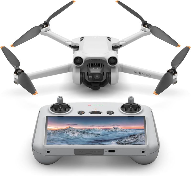 Photo 1 of ***SEE NOTES*** 
DJI Mini 3 Pro (DJI RC), Mini Drone with 4K Video, 48MP Photo, 34 Mins Flight Time, Less than 249 g, Obstacle Sensing, Return to Home, FAA Remote ID Compliant, Drone with Camera for Adults
