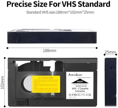 Photo 4 of (READ FULL POST) GESHUPOR VHS-C Cassette Adapter Compatible with VHS-C SVHS Camcorders JVC RCA Panasonic Motorized VHS Cassette Converter -(Not Compatible with 8mm / MiniDV / Hi8)