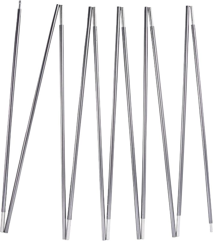 Photo 1 of ***STOCK PHOTO FOR REFERENCE ONLY*** Preassembled Tent Poles Replacement, Gray 7001 T6 Heated Aluminum Tent Poles 1 Pole Pack