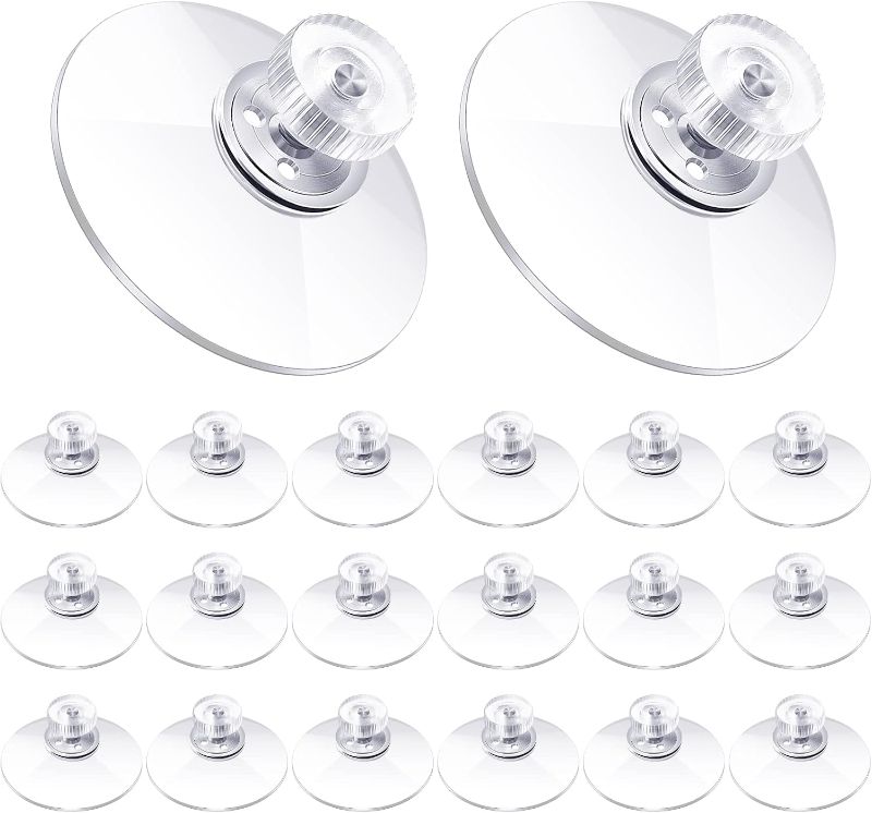 Photo 1 of ***PHOTO REFERENCE ONLY***
***NOT SCREW NUT/ HOOK NUT***
Zopeal 20 Pcs Adhesive Suction Cups Bulk with Screws Nut Plastic Suction Pad 40 mm Clear PVC Sucker Pad Strong Adhesive Suction Hook Holder for Window Car Glass Shade Cloth Glass Bathroom Wall Door