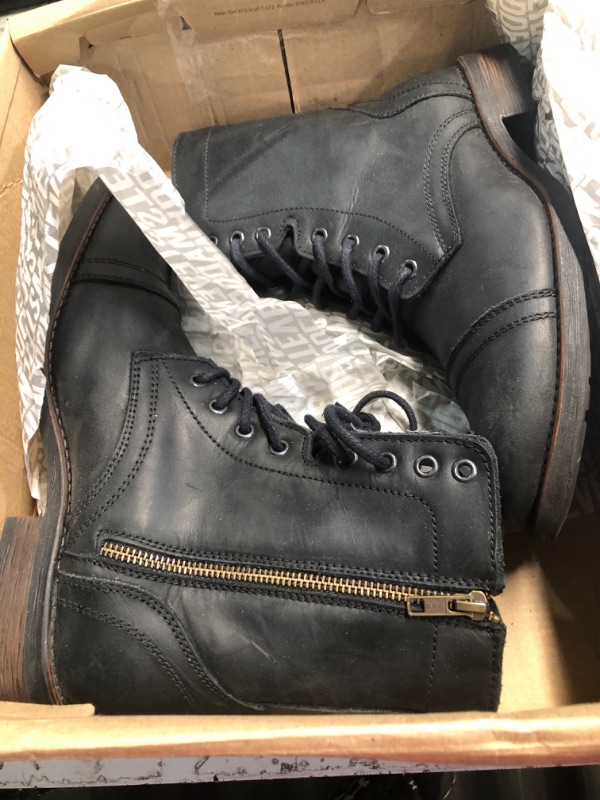 Photo 2 of **LIGHTLY USED**
Steve Madden WOmens Troopah-c Combat Boot, Black Leather, 9.5 US