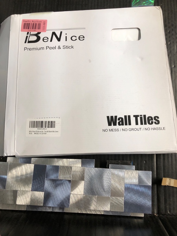 Photo 2 of (READ FULL POST) BeNice Mosaic Tile Peel and Stick Backsplash Tile for Kitchen, Metal Backsplash Bathroom Wall Tiles Self Adhesive(Blue,5sheets)