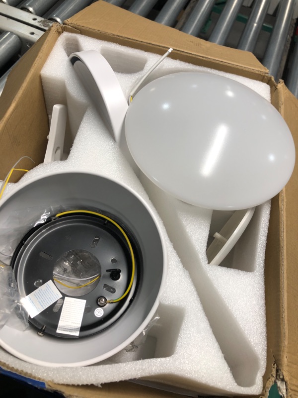 Photo 3 of ***(PARTS ONLY/ NON FUNCTIONAL/ NO RETURNS OR REFUNDS) ***
Ceiling Fans with Lights- 52" Low Profile Indoor Ceiling Fan with Light and Remote/APP Control, Flush Mount, LED Dimmable DC Reversible Modern Ceiling Fan for Bedroom?White?