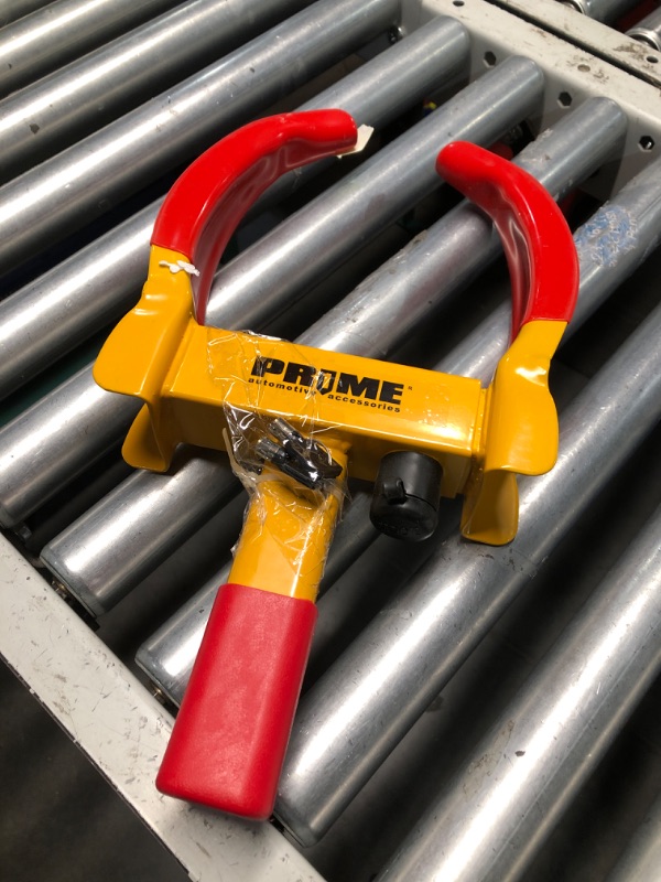 Photo 1 of AV Steel Universal Wheel Lock Clamp Heavy Duty Trailer Wheel Lock, Adjustable Car Tire Anti Theft Wheel Lock for Trailer Tire Lock with 3 Keys for Car, ATV, SUV, RV, Motorcycle, Golf Cart, and Boat