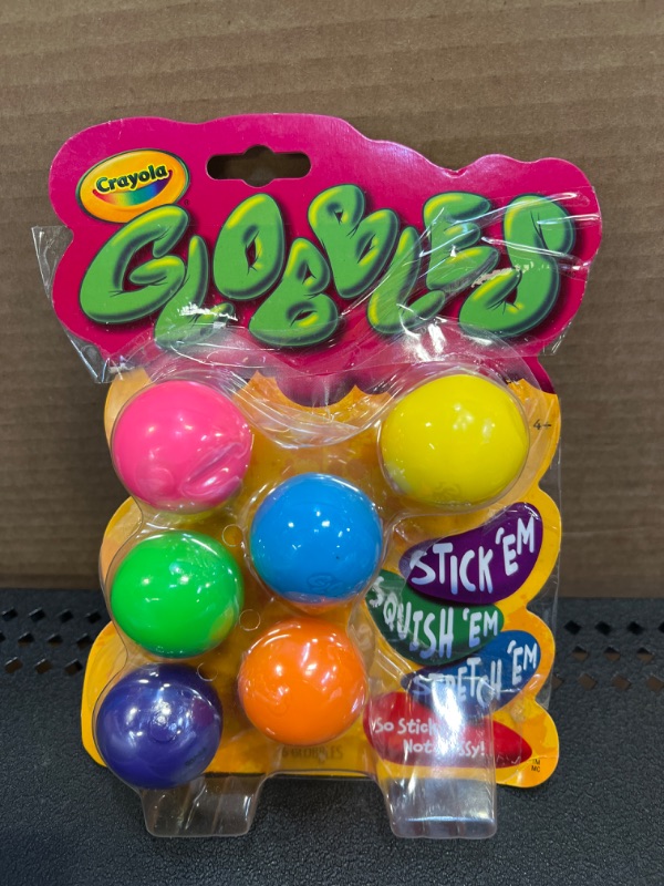 Photo 2 of Crayola Globbles Fidget Toy (6ct), Sticky Fidget Balls, Squish Gift for Kids, Sensory Toys, Ages 4, 5, 6, 7, 8 6 Count (Pack of 1)