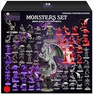 Photo 1 of Wildspire Fantasy Miniatures & Bookish Dragon for DND Miniatures Monsters DND 28mm Bulk Dungeons & Dragons Miniatures D&D Miniatures Monsters DND Minis DND Figures Starter Set Pathfinder Miniatures