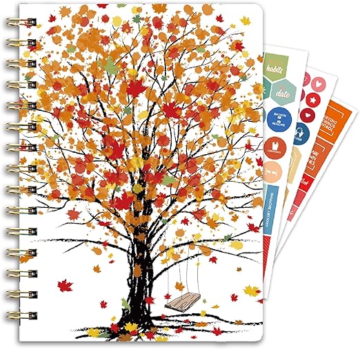 Photo 1 of Ymumuda 2024 Planner, 12-Month Weekly Monthly Planner from JAN.2024 to DEC.2024, 8.4" X 6", Spiral Planner Notebook with Stickers, Elastic Closure, Inner Pocket, Sticky Index Tabs, Floral 09