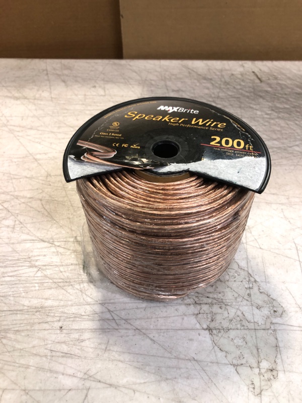 Photo 2 of 200 ft. 16 Gauge Stranded Flexible Dual Conductor Bonded Zip Cord Wire, Oxygen Free Pure Copper - UL Listed Class 2
