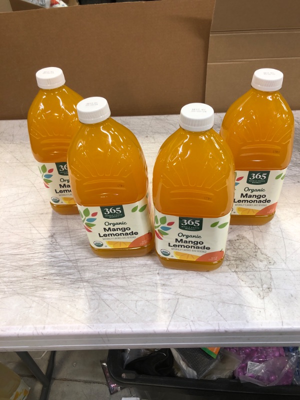 Photo 2 of 365 by Whole Foods Market, Organic Mango Lemonade, 64 Fl Oz. Pack of 4. Best By March 20 2024