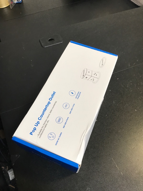 Photo 2 of ANNQUAN 3.15" Pop Up Countertop Outlet with 15W Wireless Charger,Max 20W Power Delivery,800J Surge Protection,Pop Up Electrical Outlet with 4 Outlets 4 USB Ports for Home Office(ETL Listed)