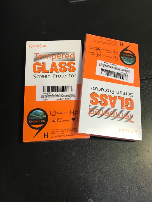 Photo 1 of QsmQam 3 PCS Screen Protector for iPhone 15 Pro Max 6.7 Inch with 3 PCS Camera Lens Protector, Ultra HD Tempered Glass, 9H Hardness, Anti Scratch, Bubble Free, Easy Installation, Case Friendly 2 PACK 