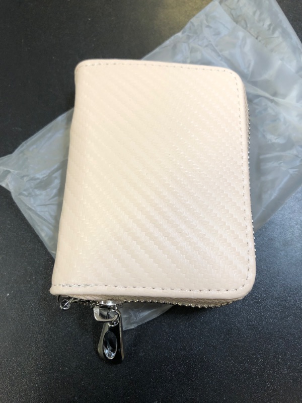 Photo 1 of WOCOCN Small Womens Wallet Leather Bifold Card Holder RFID Blocking with Zipper Card Holder(white yellow)