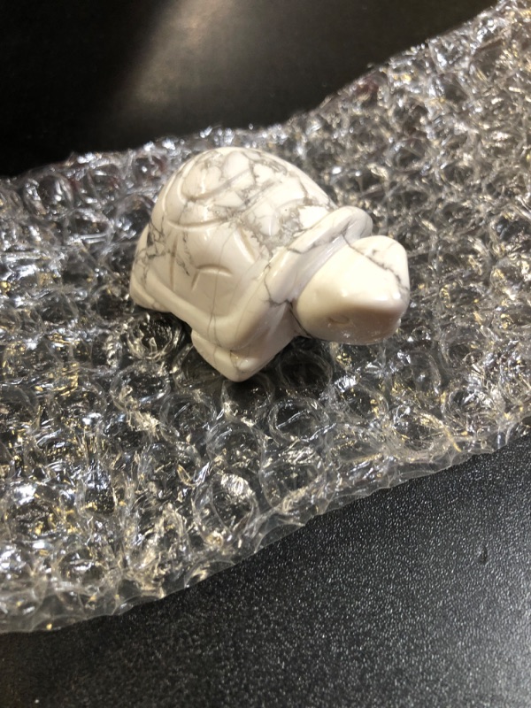 Photo 1 of 2 inch Howlite Turtle Statue 